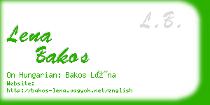 lena bakos business card